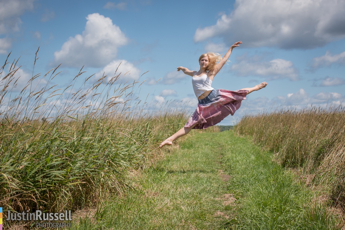 Katie doing ballet at the Bangor City Forest